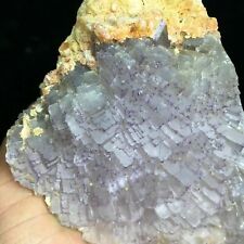 280g Unique Natural Multilayer Cubic Purple Fluorite Crystal - Stunning picture