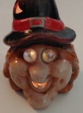 2003 Halloween Witch Head Ceramic Tea Light Holder picture