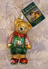 2009 TED E. BEAR - OLD WORLD CHRISTMAS - BLOWN GLASS ORNAMENT - NEW W/TAG picture