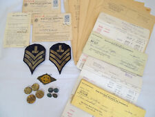 Assorted Vintage World War II Patches, Buttons, Ration Books and Checks, Etc. picture