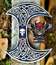 11'' MDM Custom hand forged Vintage Double Bit Axe Blade Head Beautiful Engrave picture