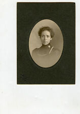 Antique Matted Photo-oung Lady, Round Pin-MILLER Family, Aberdeen, South Dak picture