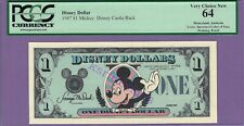 1987 $1 DL DISNEY DOLLAR 1st Issue PROOF PCGS Currency 64 ErRoR USBNCo WATERMARK picture