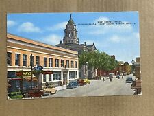 Postcard Marion OH Ohio West Center Street Drug Store Coca Cola Sign Vintage PC picture