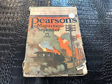 SEPTEMBER 1909 PEARSONS magazine - great train cover art picture