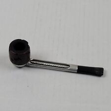 Vintage Falcon Tobacco Pipe Imported Briar Straight Metal Stem 6 Inches Long picture