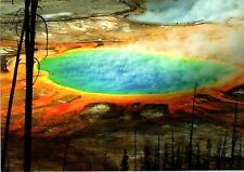 Yellowstone National Park Grand Prismatic Spring Rainbow Wyoming photo postcard picture