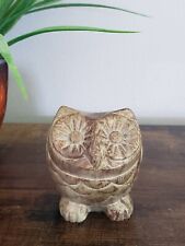 VTG Hand Carved Aboriginal Inuit Soap Stone Owl Figure Signed THORN, Canada picture