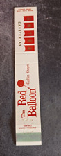 vtg MATCHBOOK MATCHCOVER Red Balloon Coffee Shops Ontra Cafeterias California picture