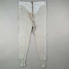 WW2 WWII US Military Thermal Wool Blend Pants Mens 32 Gray Distressed Long Johns picture