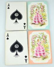 VINTAGE WESTERN PRODUCT GUILD PLAYING CARD DECKS (2) SET-FELT BOX-SOUTHERN BELL picture