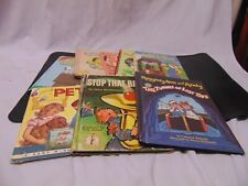 Lot 8 vintage Childrens Book Snoopy Raggedy Ann Wiggly Tooth Prayer Farmer Pets picture