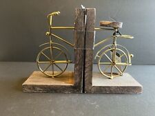 Threshold metal and wood Bicycle Bookends, Vintage-style picture