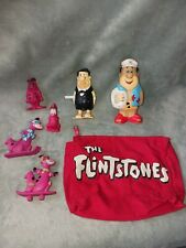 Vintage Lot of Flintstones Toys & Bag Figures Fred Dino Hanna Barbera Vtg picture
