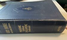 Holy Bible Red Letter Masonic Ed. Cyclopedic Indexed 1951 Very Good Cond. Hertel picture