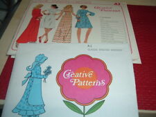 Vtg 70s Hippie Creative Sewing Pattern & Instruction Book Waisted Dresses A1#LK4 picture