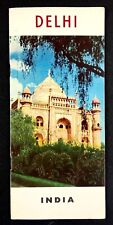 1958 Delhi India VTG Travel Brochure Tourist City Map Guide Sightseeing Tours picture