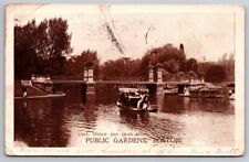 eStampsNet - RPPC Public Gardens Boston Lake Bridge Swan 1907 Postcard  picture