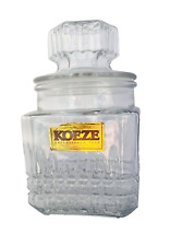 Vintage KOEZE'S Drugstore Glass Apothecary/Candy Jar/Canister W/Lid-7