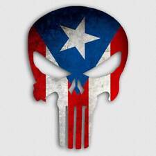 Puerto Rico Punisher Skull Decal Sticker Truck Car Window Yeti Cup Puerto Rican picture
