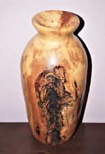 Spalted Sycamore Turned Wood Vase Artist signed Columbine Creations Vail, Cranby picture