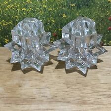 VINTAGE CLEAR ACRYLIC/PLASTIC STACKED STARS SALT & PEPPER SHAKERS picture