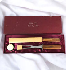 NOS Vintage WEAR-EVER Kitchen Cutlery Carving Set with Sharpener NEW OLD STOCK picture
