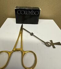 Stainless Steel Gold Plated Roach Clip 1  Columbo Paper -unused 2 Roach Clips picture