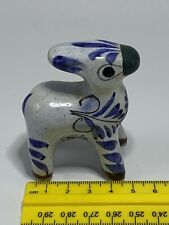 Vintage Tonala Donkey Mexico Hand Painted Pottery 5” Signed CAT picture