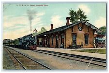 c1910's L S & M S Depot Station Railroad Train Norwalk Ohio OH Antique Postcard picture