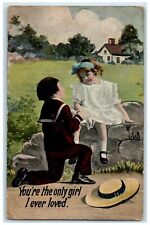 1912 Little Sweetheart You're The Only Girl I Ever Loved Youngstown OH Postcard picture