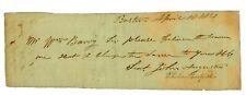 RARE “Father of Probation” John Augustus Signed Document Dated 1821 picture