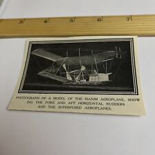Antique 1909 Image: Model of Maxim Aeroplane Airplane with Rudders - Superposed picture