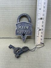 Padlock Keen Kutter 2 Keys Brass Lock, Antique Finish Really Works picture