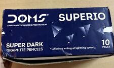 10 Box X Doms SUPERIO super dark Graphite 10 pencils sharpener eraser in Tin Box picture