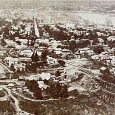 Antique 1870s Portland Oregon City View Stereoview Photo Card V535 picture