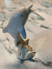 Vintage Lenox Dolphin Gold Trim Waves Figurine picture