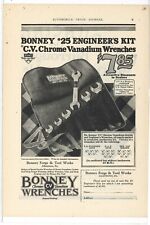 1926 Bonney Forge & Tool Works Ad: #25 Engineers Kit - Chrome Vanadium Wrenches picture