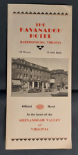 1929 AAA Tourist Brochure Kavanaugh Hotel Harrisonburg VA Shenandoah Valley Cars picture