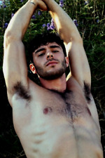 Shirtless Male Hairy Arm Pits Chest Bearded Hunk Jock Beefcake PHOTO 4X6 B593 picture