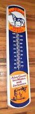 Vintage BARKERS HORSE LINIMENT Advertising Thermometer SIGN  picture