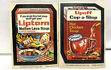 Lot of 2 1970s Wacky Packages Liptorn & Lipoff Soups picture