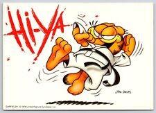 Garfield Karate Chop Hi-Ya Humor Comic Postcard picture