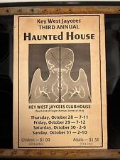 70’s KEY WEST haunted House poster, 17” X 11”, suitable for framing. picture
