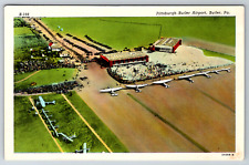 1940s Pittsburgh-Butler Airport Butler PA Vintage Postcard picture