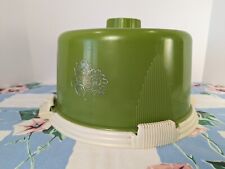 Vintage # 600 Lock Lift Cake Cover Avocado Green MCM 1960s W/lid Kitchen Utensil picture
