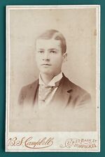 Antique Victorian Cabinet Card Photo Handsome Man Norfolk, Virginia IDENTIFIED picture
