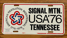 1976 Tennessee Booster License Plate Car Tag Signal Mountain USA Bicentennial picture