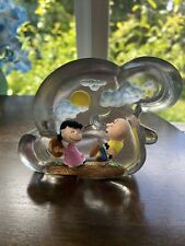 Peanuts Elusive Lucy W/ Charlie Brown 3D Lucite Acrylic Signed Westland Vintage picture