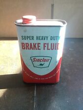 Vintage Can Sinclair Super Heavy Duty Brake Fluid red picture